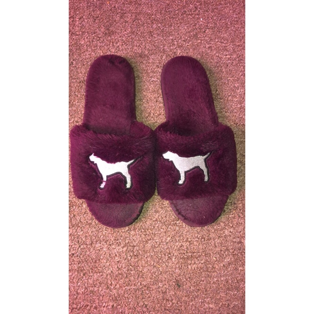 Victoria Secret fur slippers